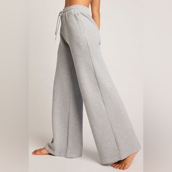 Negative Underwear Waffle Knit Track Pant in Heather Grey, Size X-Small - Picture 4 of 11